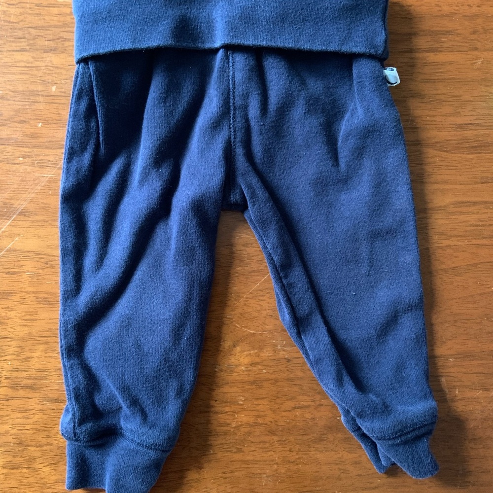 🍊5/$25 Petit Lem Blue Fold Over Leggings size 6m